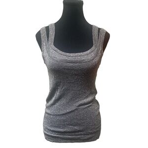 Spiegel Metallic Gray Tank Top GUC L
